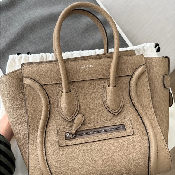 Celine Grained Leather Phantom Medium Luggage in Greige - Picture 12 of 12